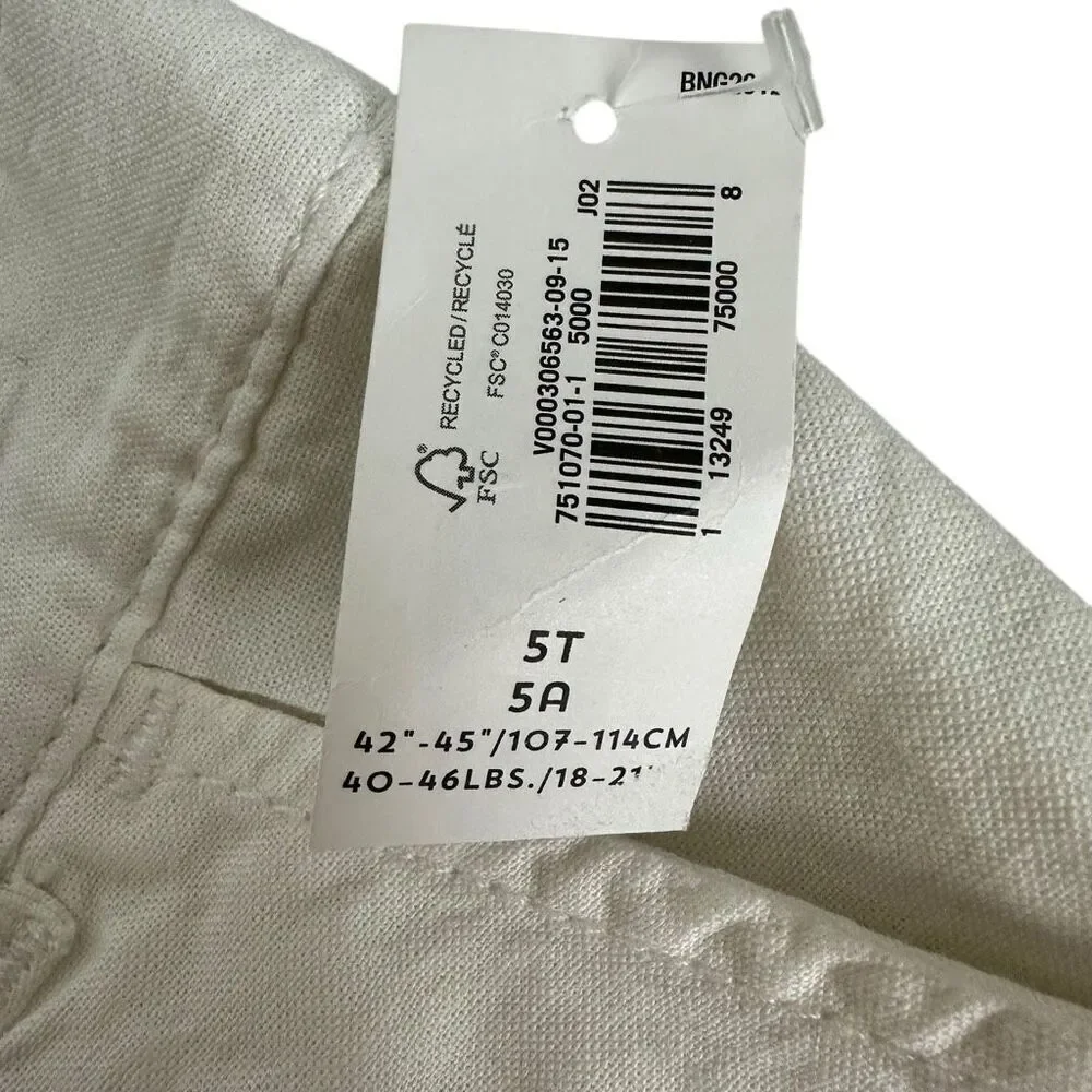 Old Navy White Tapered Pants size 5T Pen Mark